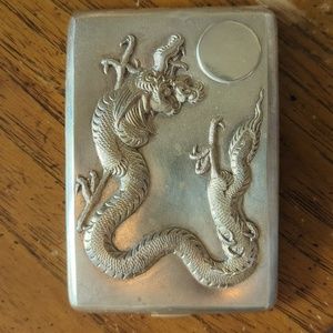 Chinese Silver Plated Cigarette Case/Money Clip